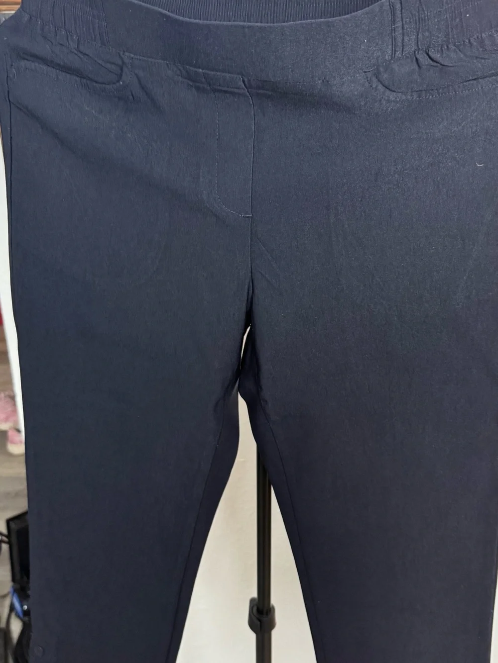 Woman’s Classic Elastic Waist Navy Pants O.A.RO size 72-94